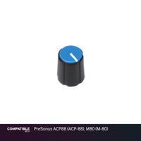 PixelGear Black Knob wtih Blue Cap for PreSonus ACP88 (ACP-88), M80 (M-80)