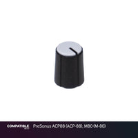 PixelGear Black Knob wtih Gray Cap for PreSonus ACP88 (ACP-88), M80 (M-80)