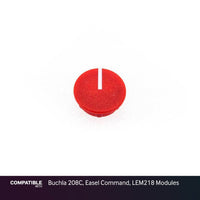 12mm Red Knob Cap with Line for Buchla 208C, Easel Command, LEM218 Modules