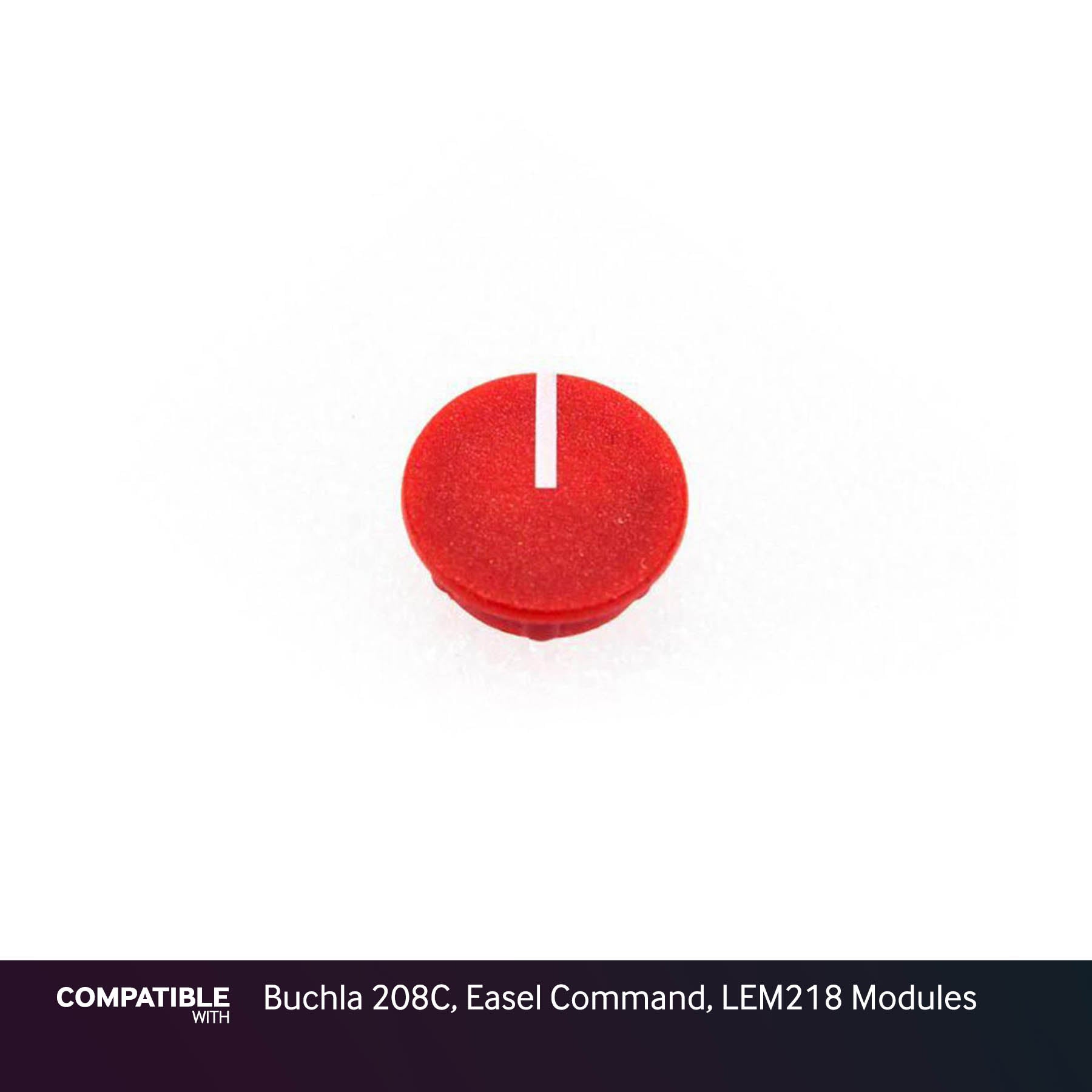 12mm Red Knob Cap with Line for Buchla 208C, Easel Command, LEM218 Modules
