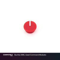 9mm Red Knob Cap with Line for Buchla 208C, Easel Command Modules