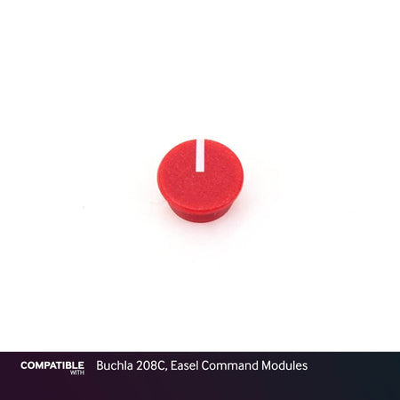 9mm Red Knob Cap with Line for Buchla 208C, Easel Command Modules