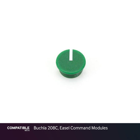 9mm Green Knob Cap with Line for Buchla 208C, Easel Command Modules