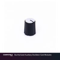 9mm Black D-Shaft Knob with Gray Cap for Buchla Easel Auxiliary Oscillator Card Modules