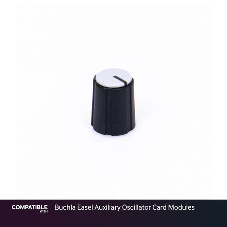 9mm Black D-Shaft Knob with Gray Cap for Buchla Easel Auxiliary Oscillator Card Modules