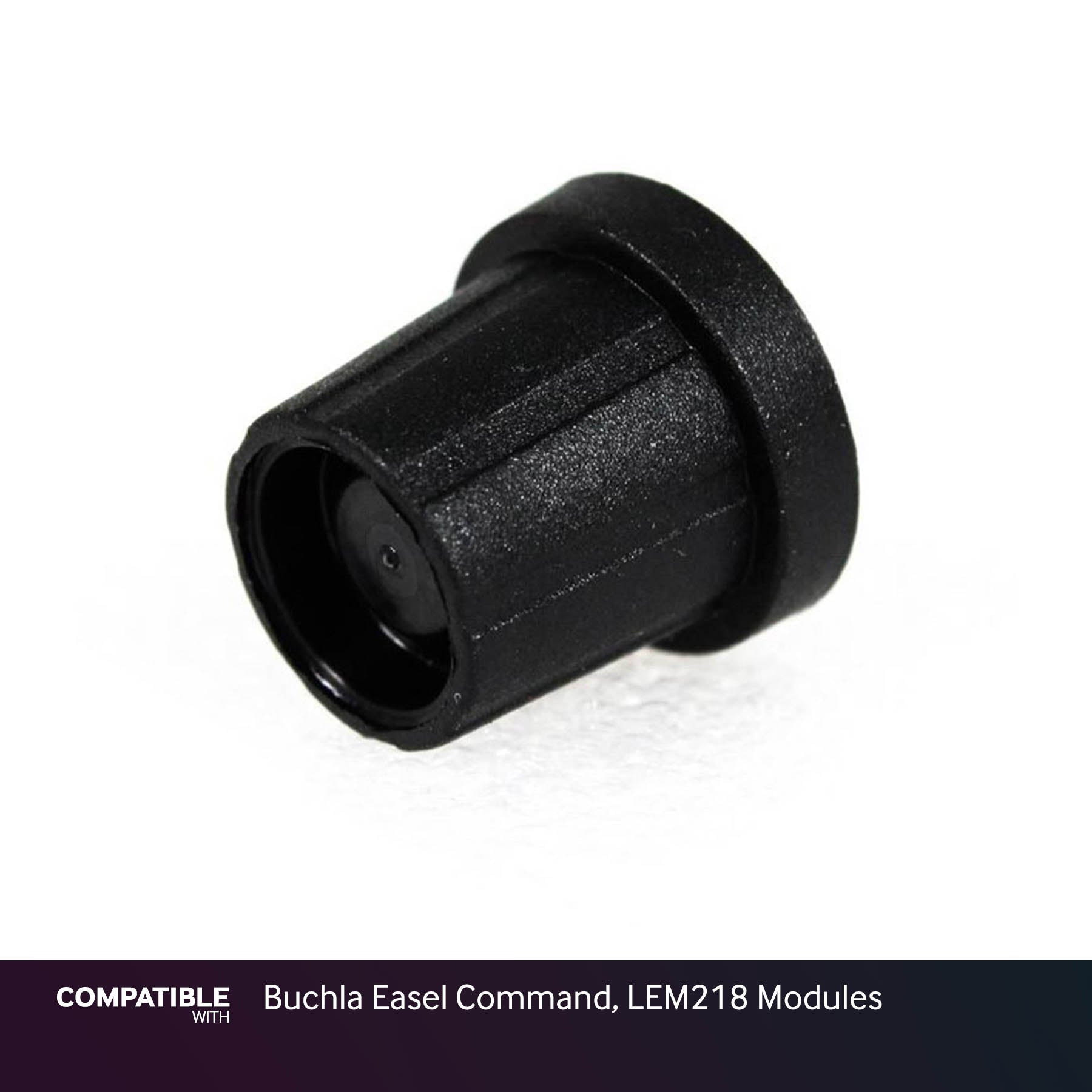 15mm Black D-Shaft Knob for Buchla Easel Command, LEM218 Modules