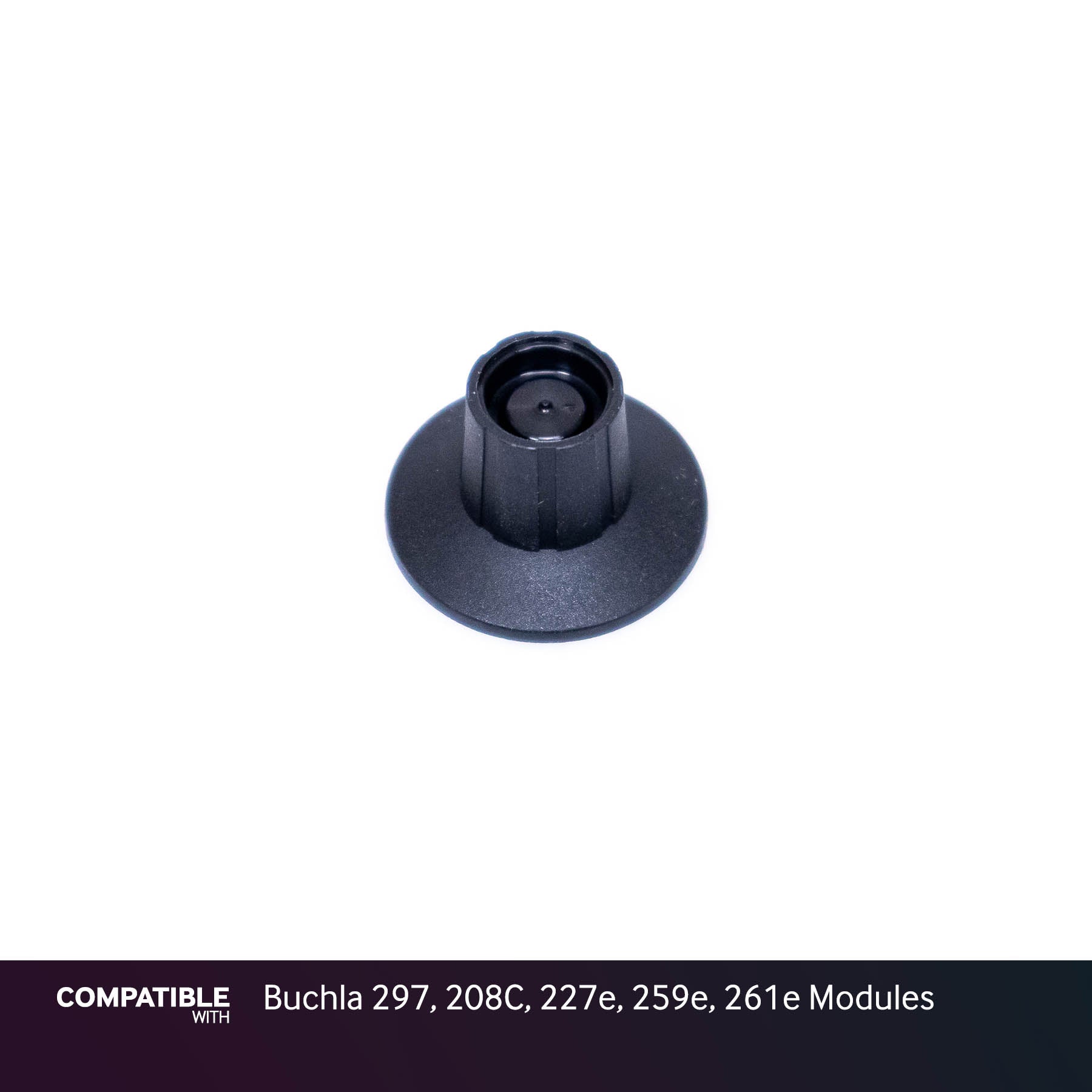 Black D-Shaft Knob with Dial for Buchla 297, 208C, 227e, 259e, 261e Modules
