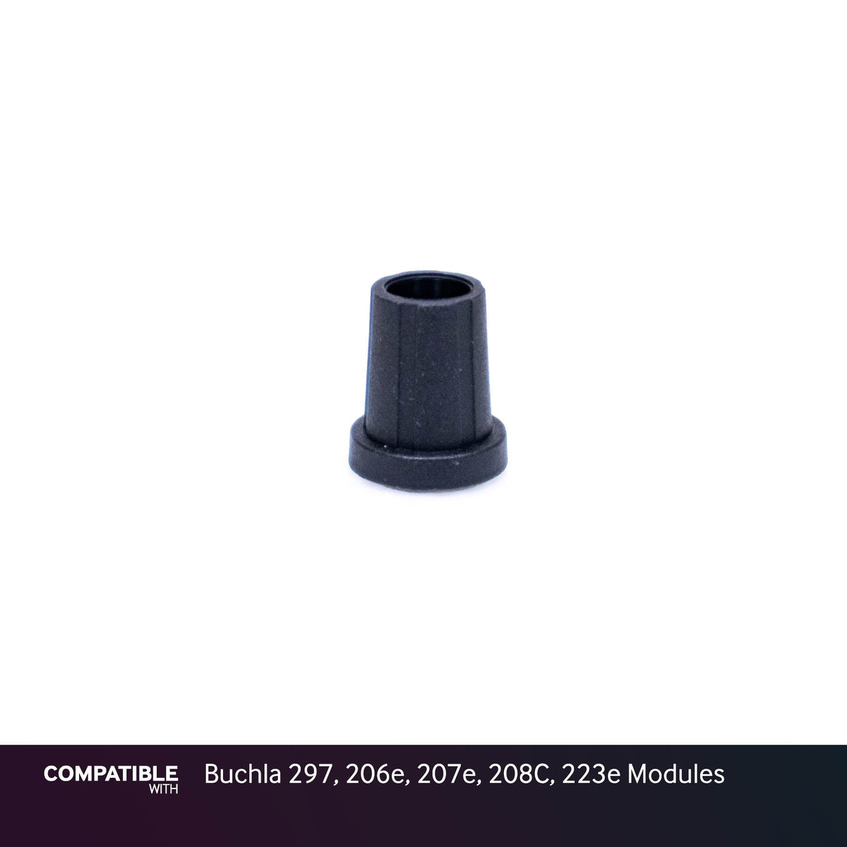9mm Black D-Shaft Knob with Nut Cover for Buchla 297, 206e, 207e, 208C, 223e Modules
