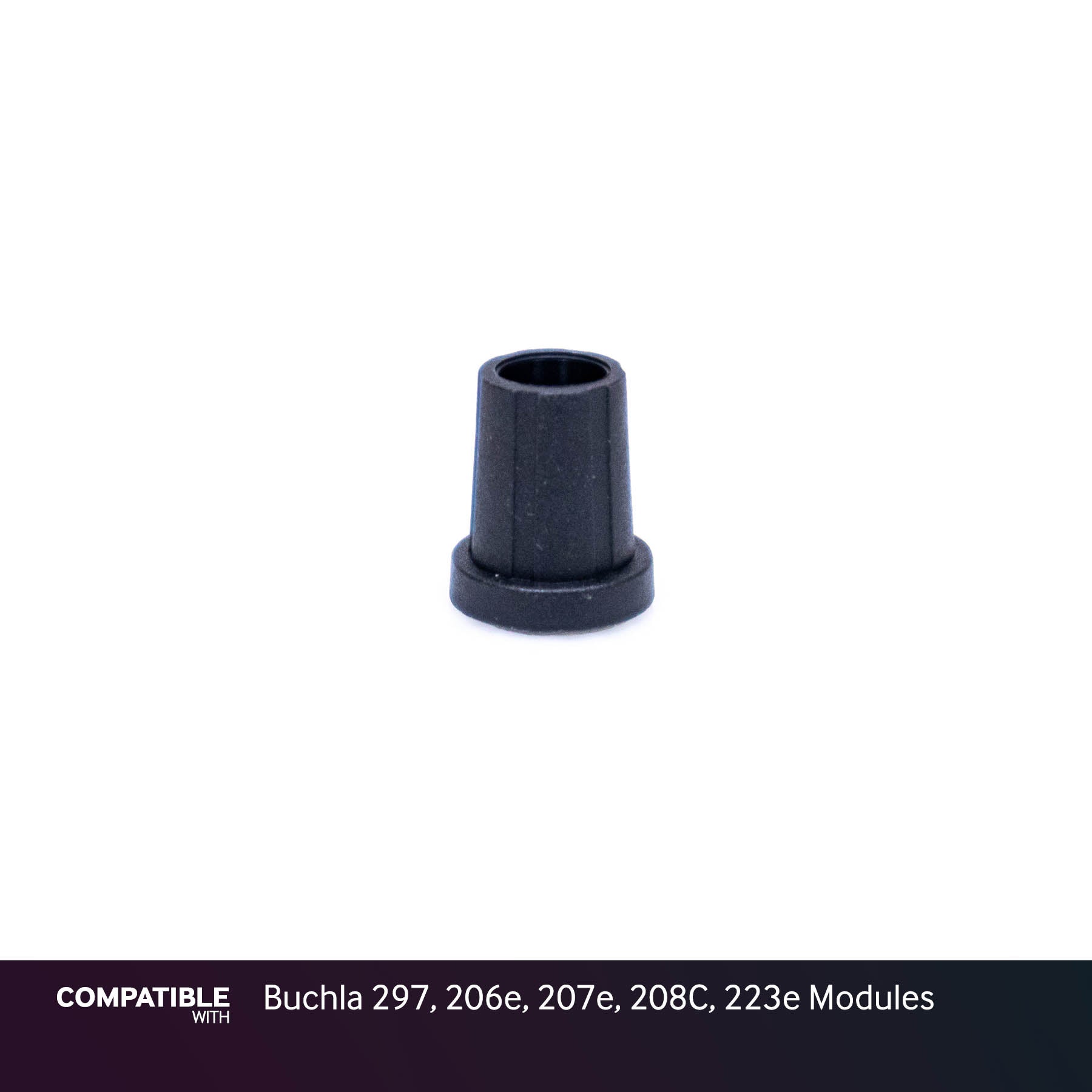 9mm Black D-Shaft Knob with Nut Cover for Buchla 297, 206e, 207e, 208C, 223e Modules