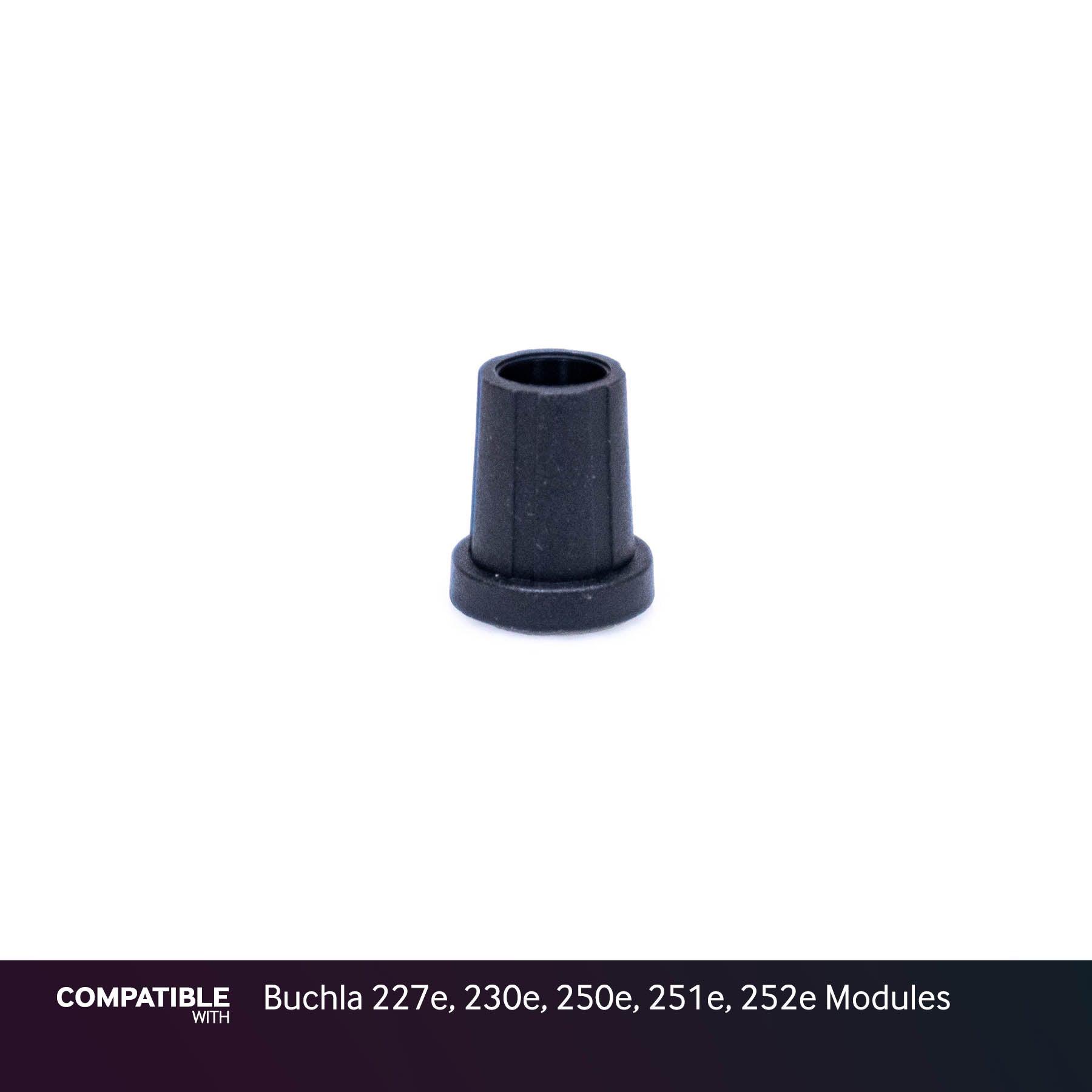 9mm Black D-Shaft Knob with Nut Cover for Buchla 227e, 230e, 250e, 251e, 252e Modules