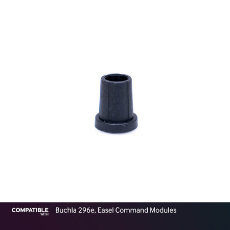 9mm Black D-Shaft Knob with Nut Cover for Buchla 296e, Easel Command Modules