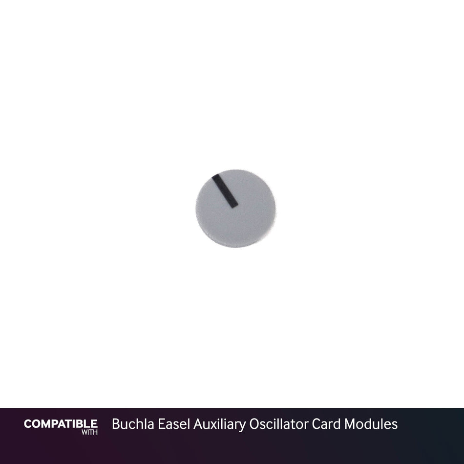 9mm Gray Knob Cap with Line for Buchla Easel Auxiliary Oscillator Card Modules