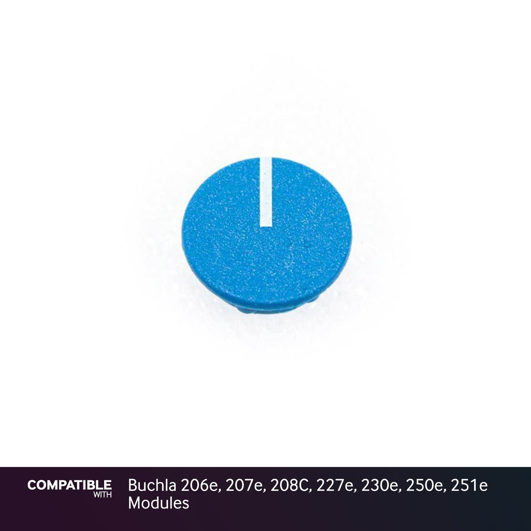 12mm Blue Knob Cap with Line for Buchla 206e, 207e, 208C, 227e, 230e, 250e, 251e Modules
