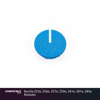 12mm Blue Knob Cap with Line for Buchla 252e, 256e, 257e, 259e, 261e, 281e, 285e Modules