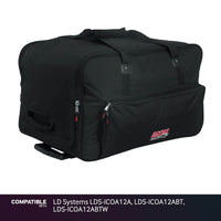 Gator Rolling Speaker Bag for LD Systems LDS-ICOA12A, LDS-ICOA12ABT, LDS-ICOA12ABTW