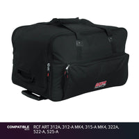 Gator Rolling Speaker Bag for RCF ART 312A, 312-A MK4, 315-A MK4, 322A, 522-A, 525-A