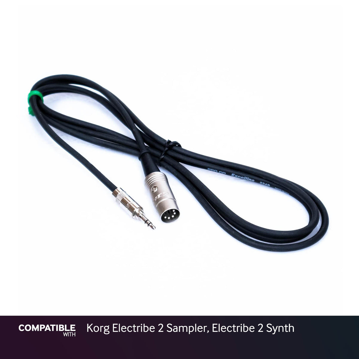 Rapco 1/8" TRS MIDI Type-A Cable for Korg Electribe 2 Sampler, Electribe 2 Synth