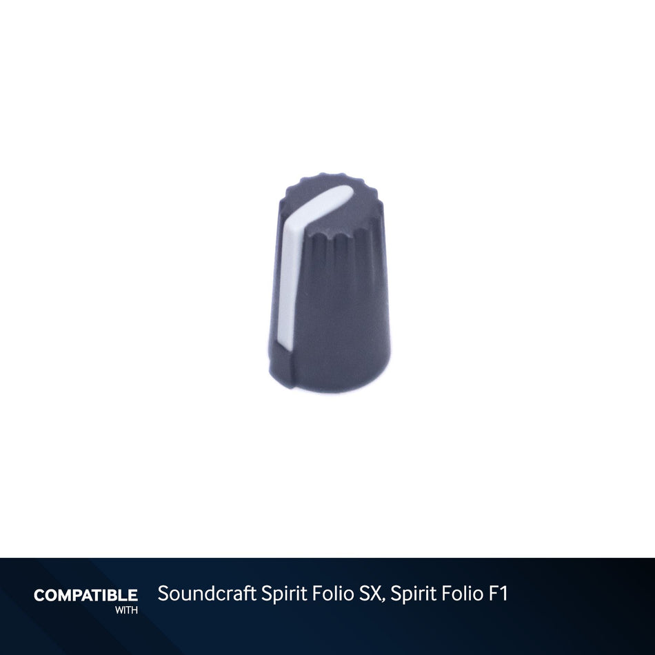 Soundcraft Gray Knob with White Line for Spirit Folio SX, Spirit Folio F1