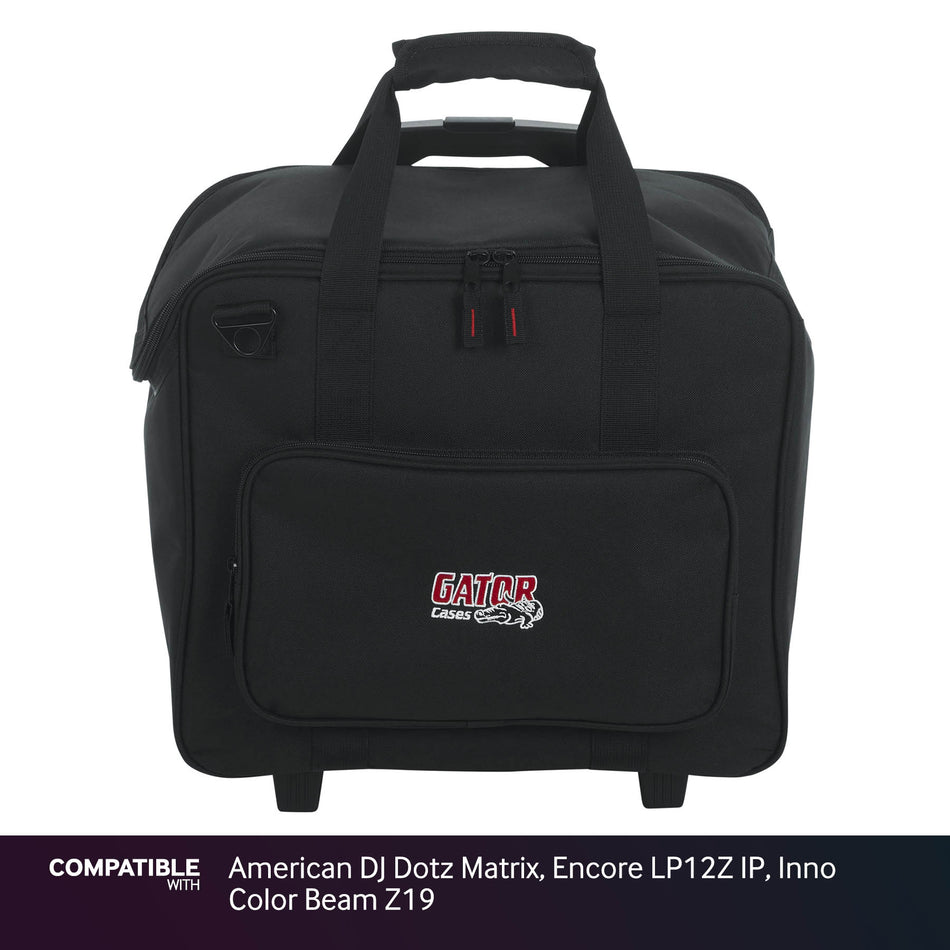 Gator Lighting Gig Bag with Wheels for American DJ Dotz Matrix, Encore LP12Z IP, Inno Color Beam Z19