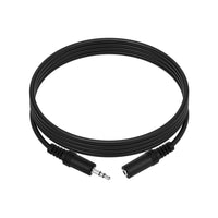 Monoprice Black 1/8" Male to 1/8" Female Headphone Extension Cable, 6-foot