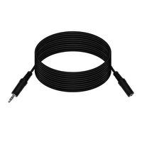 Monoprice Black 1/8" Male to 1/8" Female Headphone Extension Cable, 25-foot