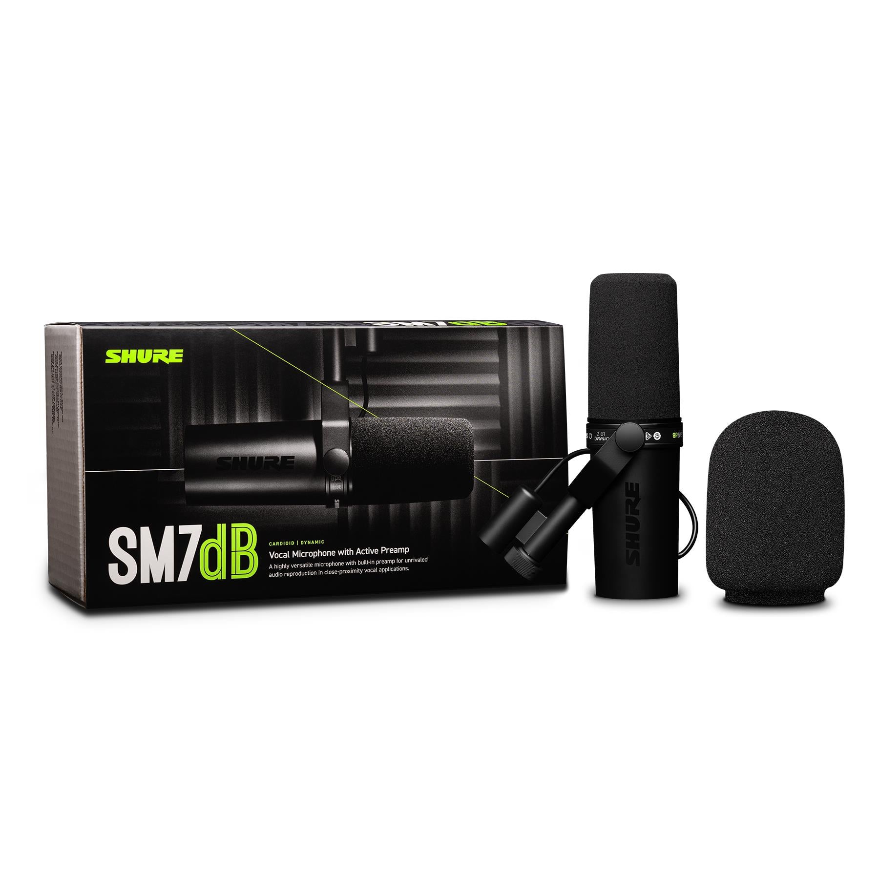 Shure SM7dB Active Dynamic Cardioid Vocal Microphone with Built-in