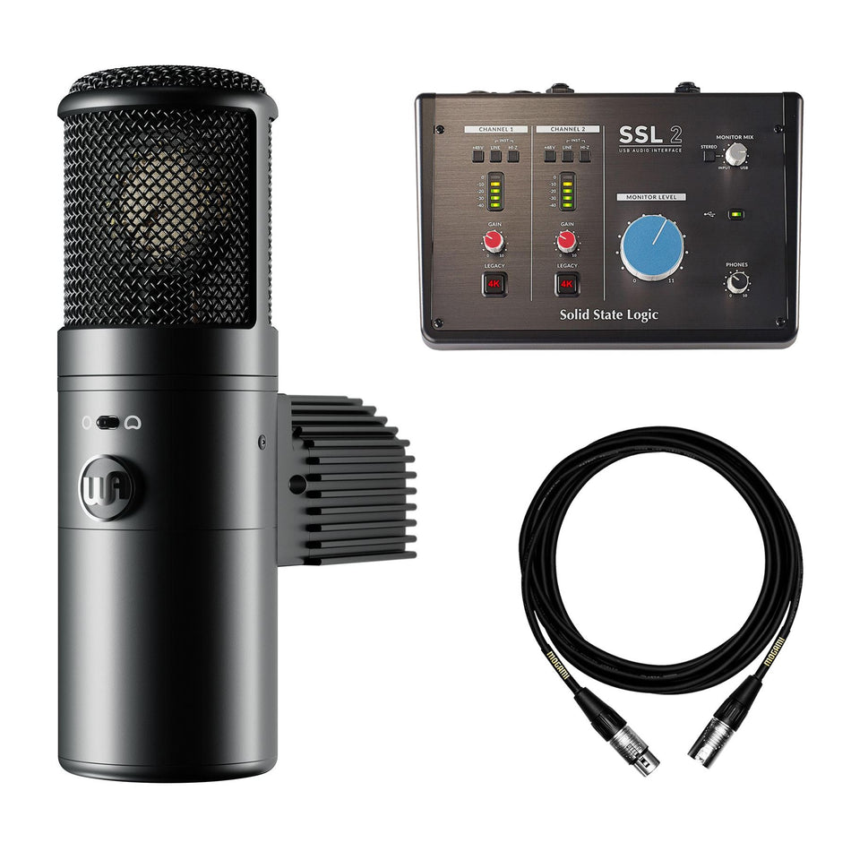 Warm Audio WA-8000 Microphone w/ SSL2 Interface & Mogami XLR Cable Bundle
