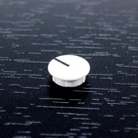 White Knob Cap with Line for DeltaLab Super Time Line ADM 512, ADM 2048