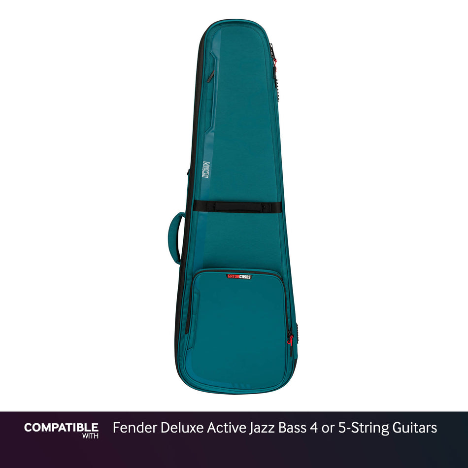Gator Blue ICON Case for Fender Deluxe Active Jazz Bass 4 or 5-String Guitars
