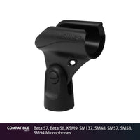 Shure Mic Clip for Beta 57, Beta 58, KSM9, SM137, SM48, SM57, SM58, SM94 Microphones