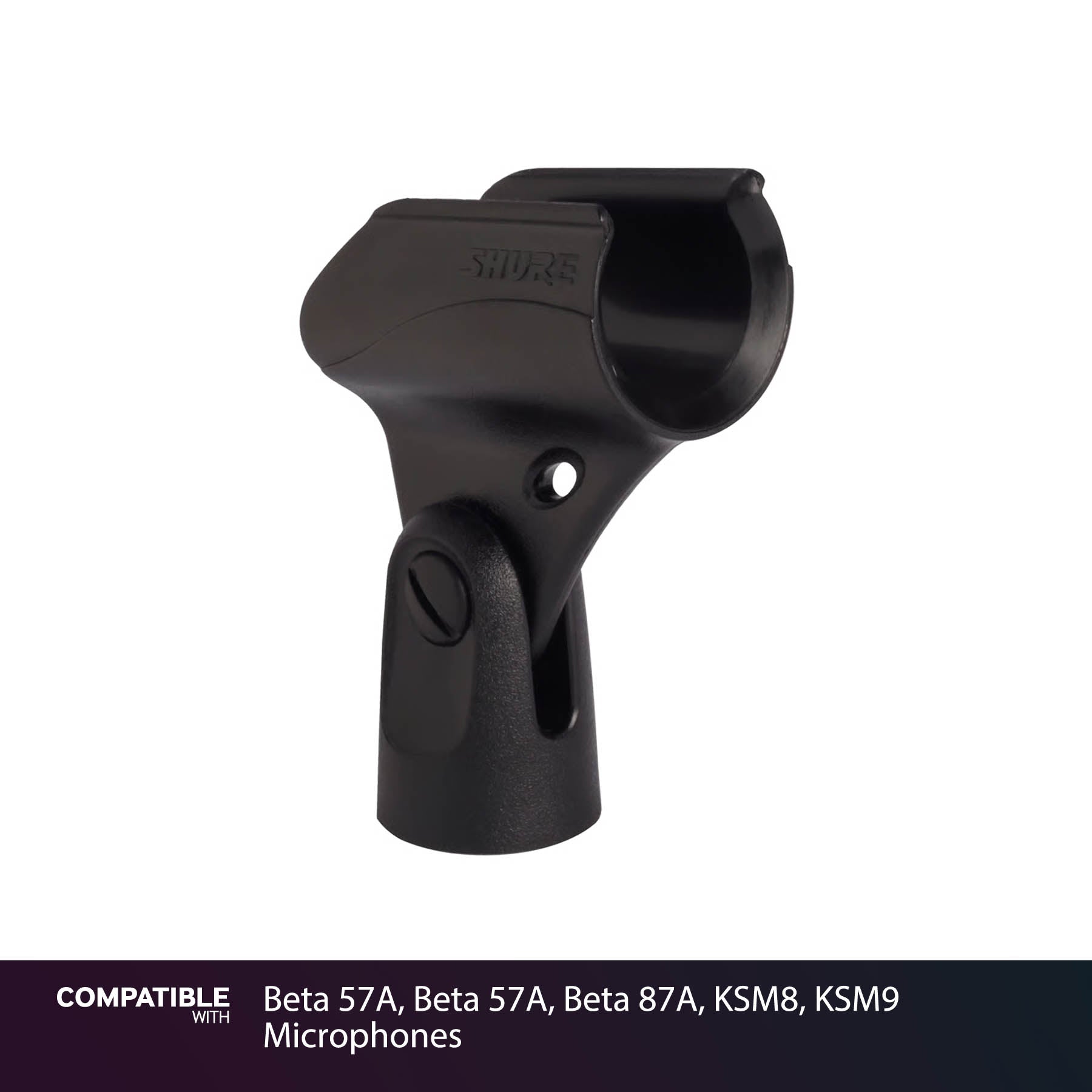 Shure Mic Clip for Beta 57A, Beta 57A, Beta 87A, KSM8, KSM9 Microphones