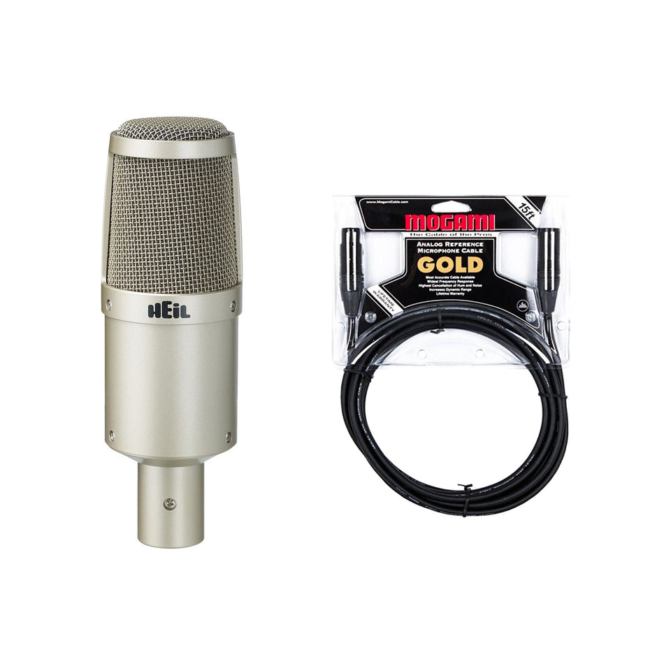 Heil PR30 Dynamic Microphone Bundle with 15-foot Mogami Gold Studio XLR Cable
