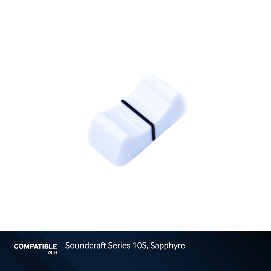Soundcraft White Fader Cap with Black Line for Series 10S, Sapphyre