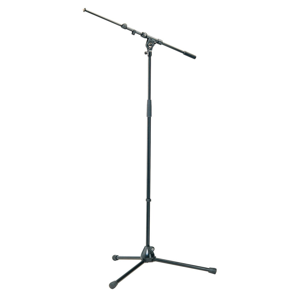 K&M 21090 Tripod Base Mic Stand with Boom Arm, Black