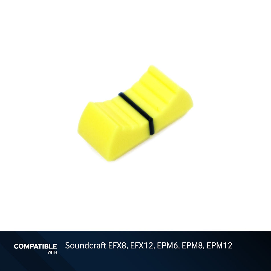 Soundcraft Yellow Fader Cap with Black Line for EFX8, EFX12, EPM6, EPM8, EPM12