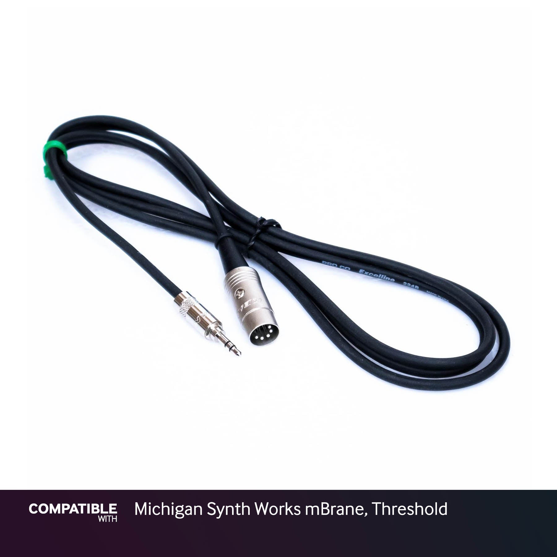 Rapco 1/8" TRS MIDI Type-A Cable for Michigan Synth Works mBrane, Threshold