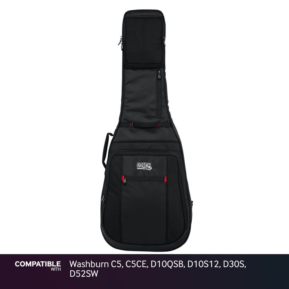Gator Ultimate Gig Bag for Washburn C5, C5CE, D10QSB, D10S12, D30S, D52SW
