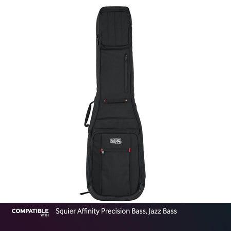 Gator Dual Ultimate Gig Bag for Squier Affinity Precision Bass, Jazz Bass