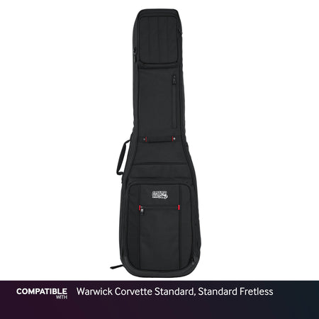 Gator Dual Ultimate Gig Bag for Warwick Corvette Standard, Standard Fretless