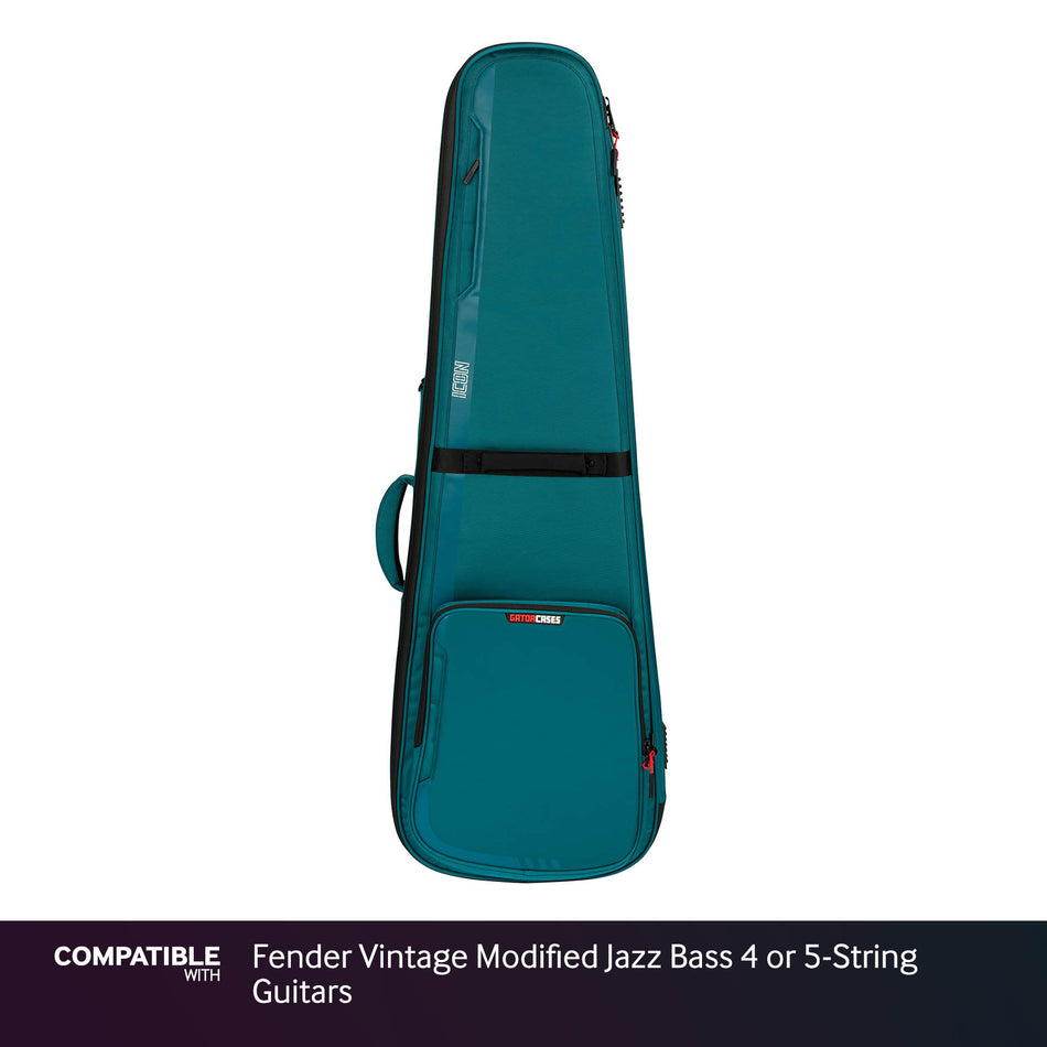 Gator Blue ICON Case for Fender Vintage Modified Jazz Bass 4 or 5-String Guitars