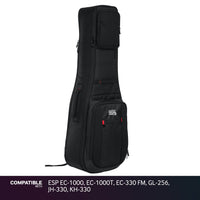 Gator Dual Ultimate Gig Bag for ESP EC-1000, EC-1000T, EC-330 FM, GL-256, JH-330, KH-330