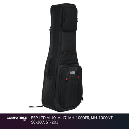 Gator Dual Ultimate Gig Bag for ESP LTD M-10, M-17, MH-1000FR, MH-1000NT, SC-207, ST-203