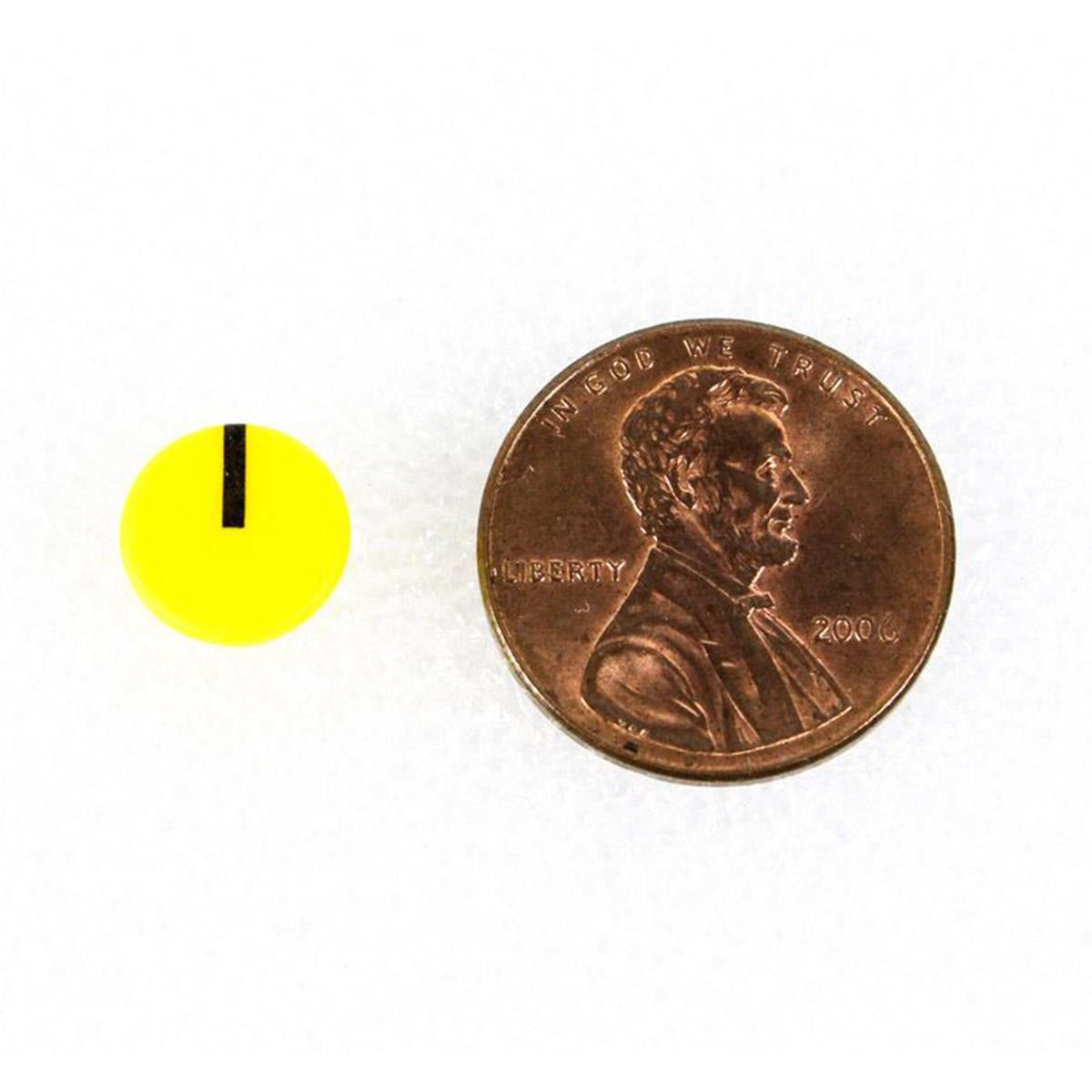 Yellow Knob Cap with White Indicator Line for DBX 520 500-Series Modules