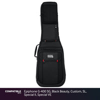 Gator Ultimate Gig Bag for Epiphone G-400 SG, Black Beauty, Custom, SL, Special II, Special VE