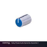 Collet Knob with Blue Cap for Valley People Audio Dynamite, Dynamite 2