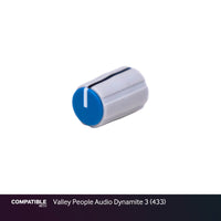 Collet Knob with Blue Cap for Valley People Audio Dynamite 3 (433)