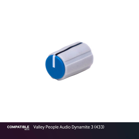 Collet Knob with Blue Cap for Valley People Audio Dynamite 3 (433)