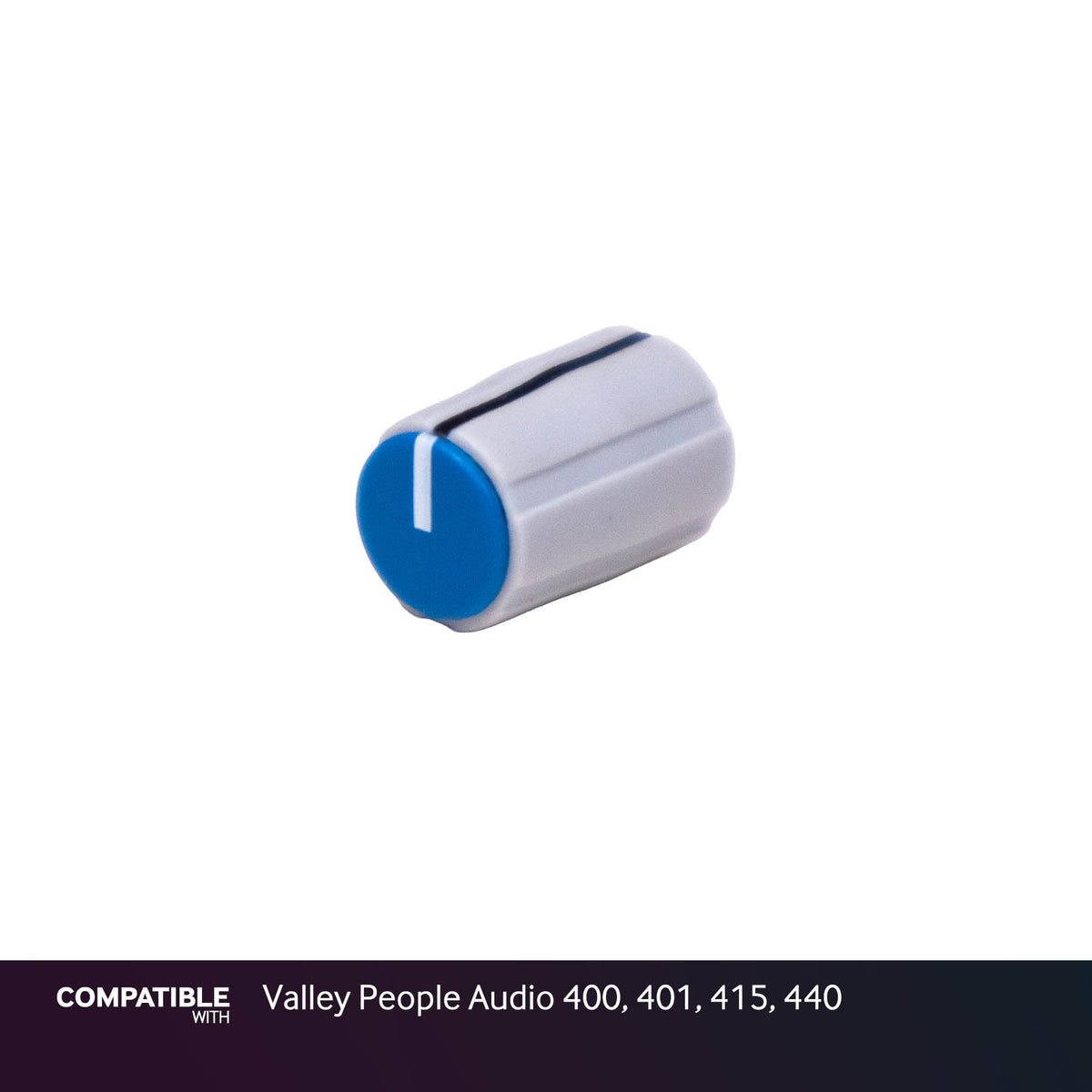 Collet Knob with Blue Cap for Valley People Audio 400, 401, 415, 440