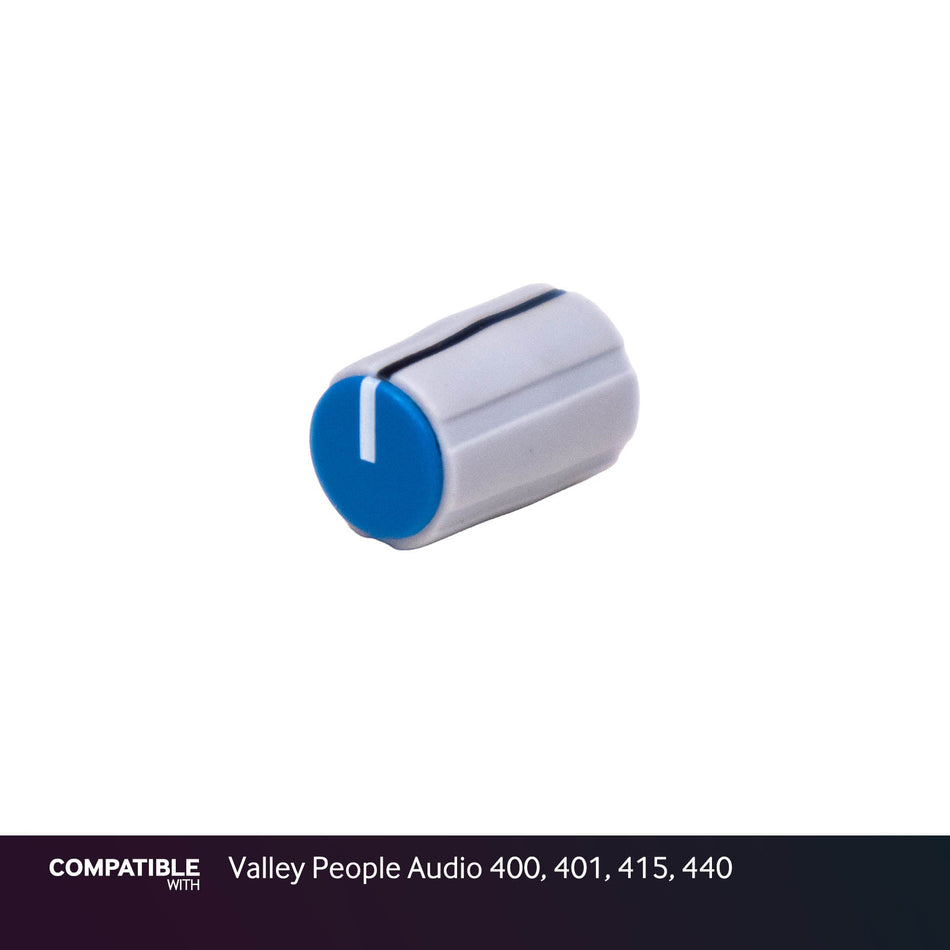 Collet Knob with Blue Cap for Valley People Audio 400, 401, 415, 440