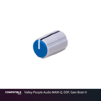 Collet Knob with Blue Cap for Valley People Audio MAXI-Q, DSP, Gain Brain II